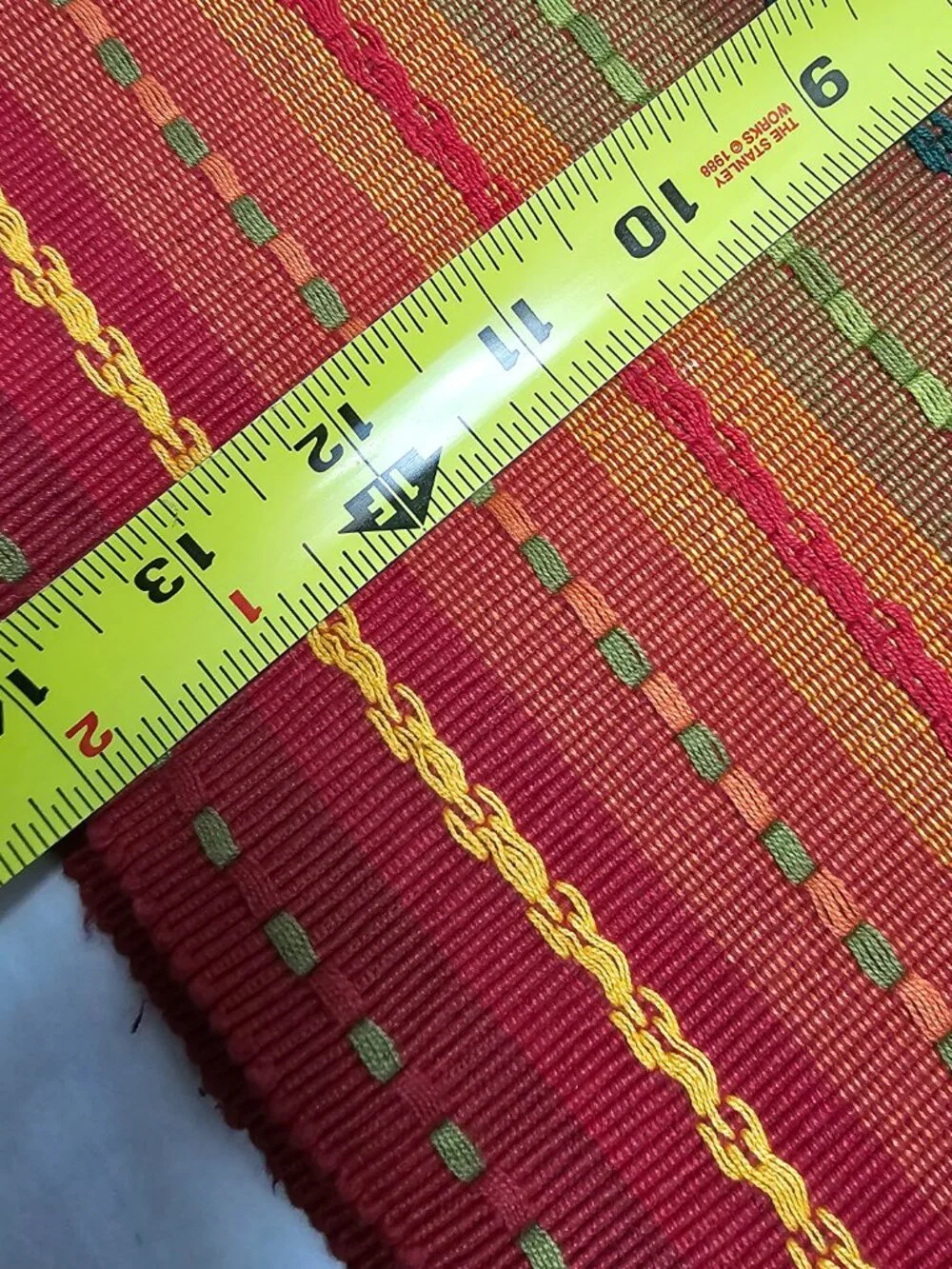 4 Lot Bundle Pier 1 Stripped Fringed Placemats Southwest Boho Warm Colors